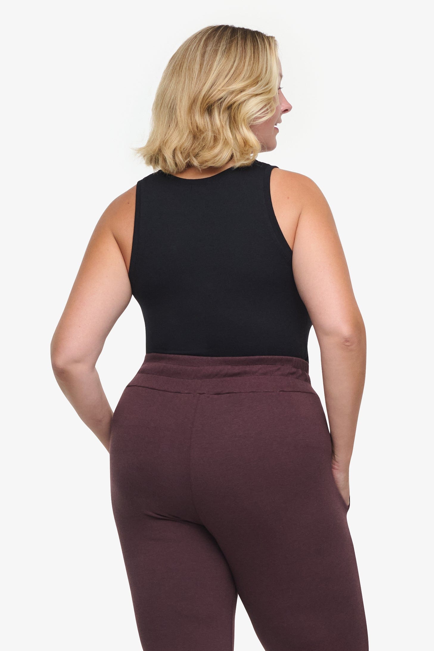 Basic Tank – Women’s Basic Ribbed Tank in Black back | Daub + Design