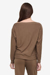 Boatneck Sweatshirt in Chai Lite