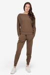 Boatneck Sweatshirt in Chai Lite
