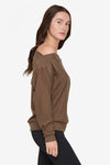 Boatneck Sweatshirt in Chai Lite