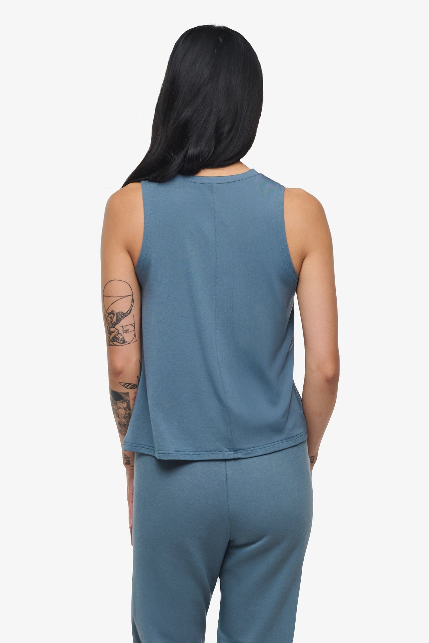 Maia Tank - Woman Tank Top in Blue Basalt | Daub & Design