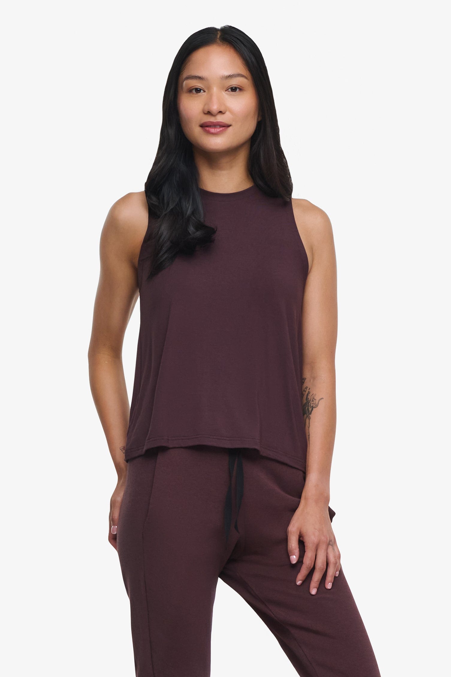 Maia Tank - Woman Tank Top in Brown | Daub & Design
