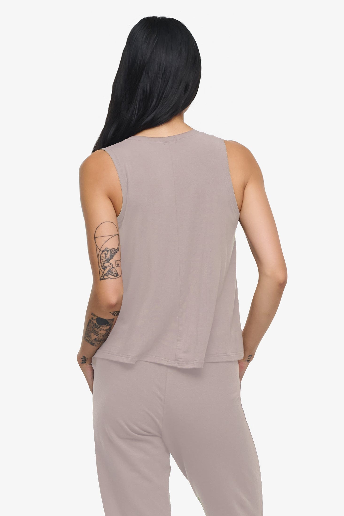 Maia Tank - Woman Tank Top in Beige | Daub & Design