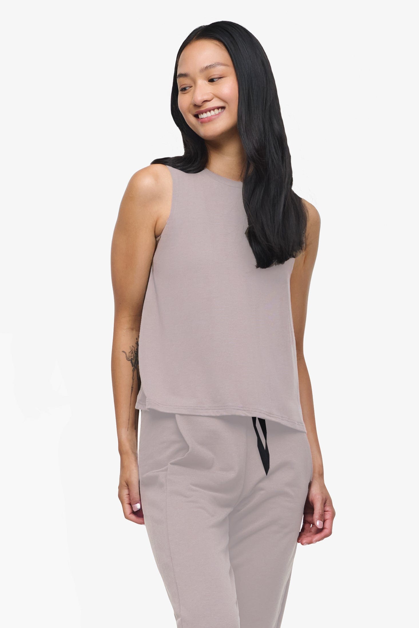 Maia Tank - Woman Tank Top in Beige | Daub & Design