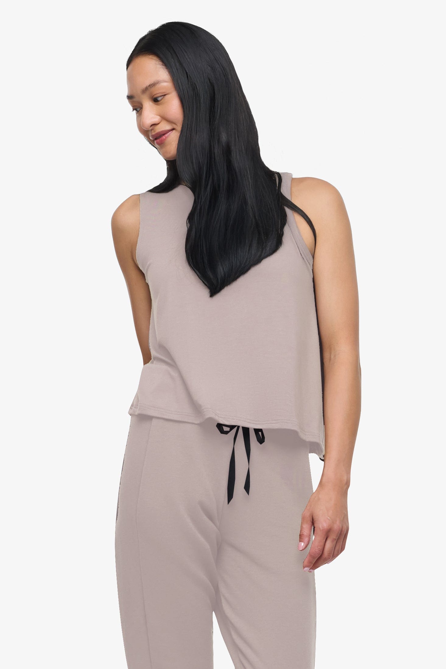 Maia Tank - Woman Tank Top in Beige | Daub & Design