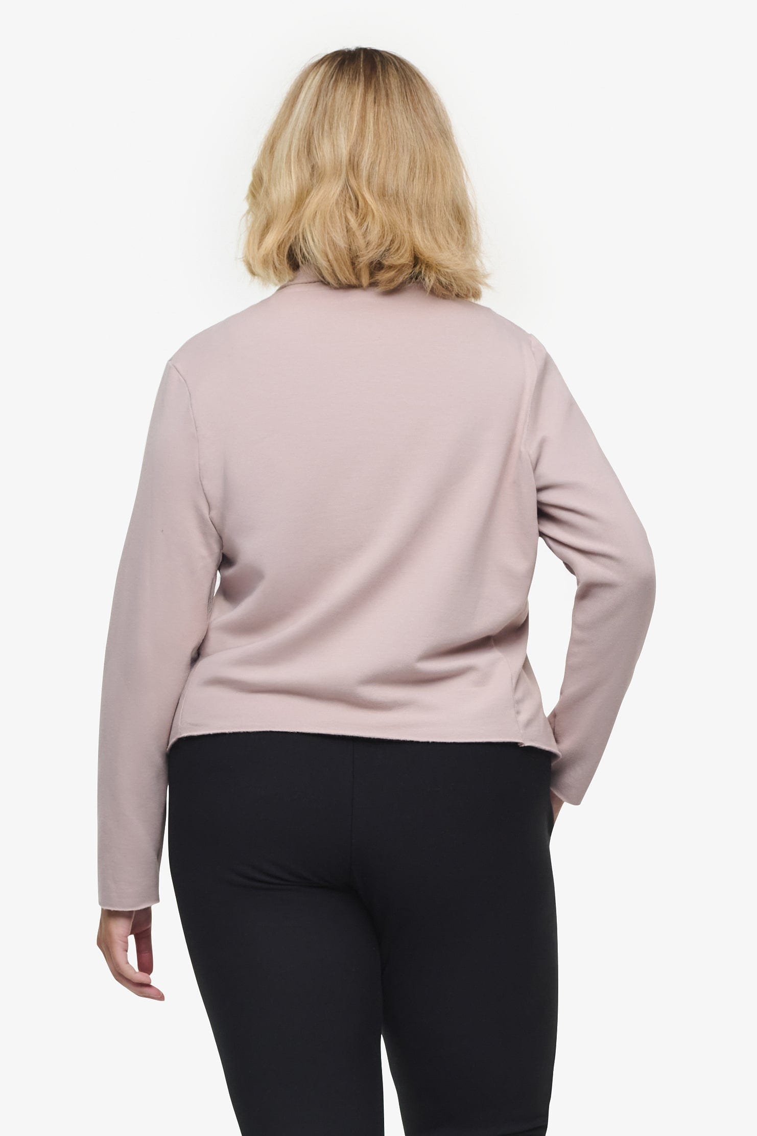 Sloane Jacket - Woman Fleece open Jacket in Beige | Daub & Design