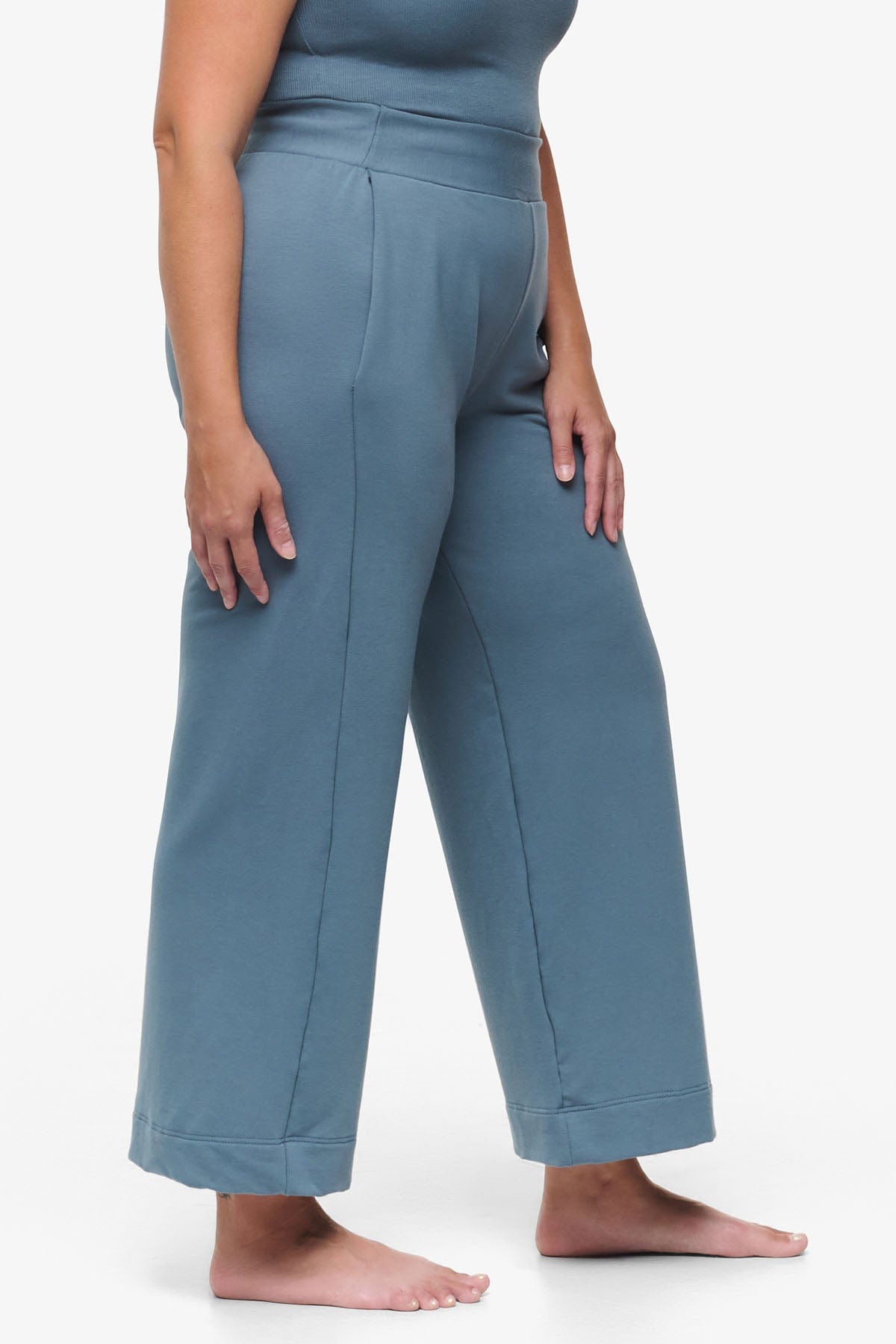 Starboard Pant - Woman Wide Leg Pant in Blue Basalt | Daub & Design