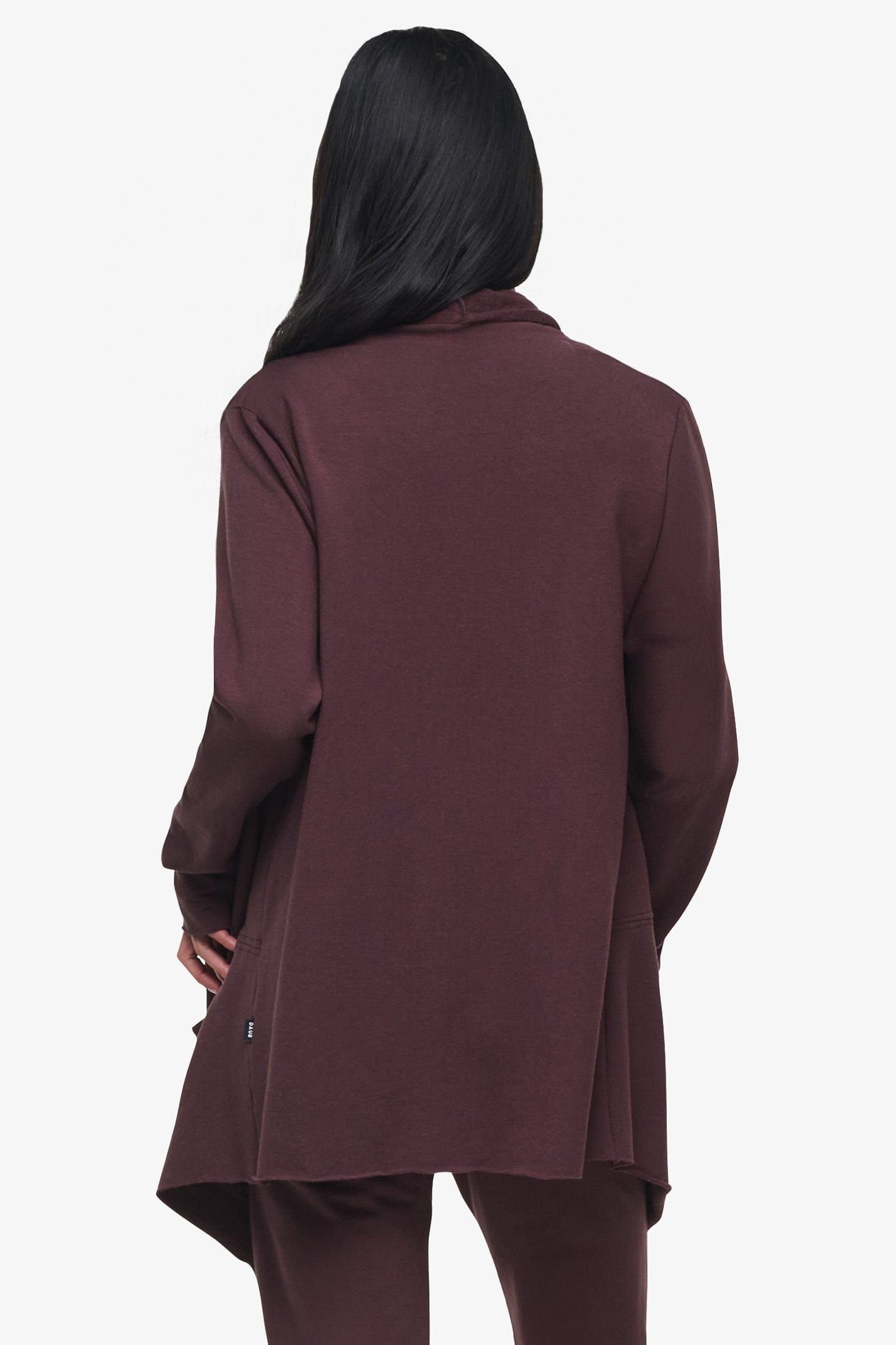 Valencia Jacket - Woman Fleece open Jacket with big pockets in Brown | Daub & Design