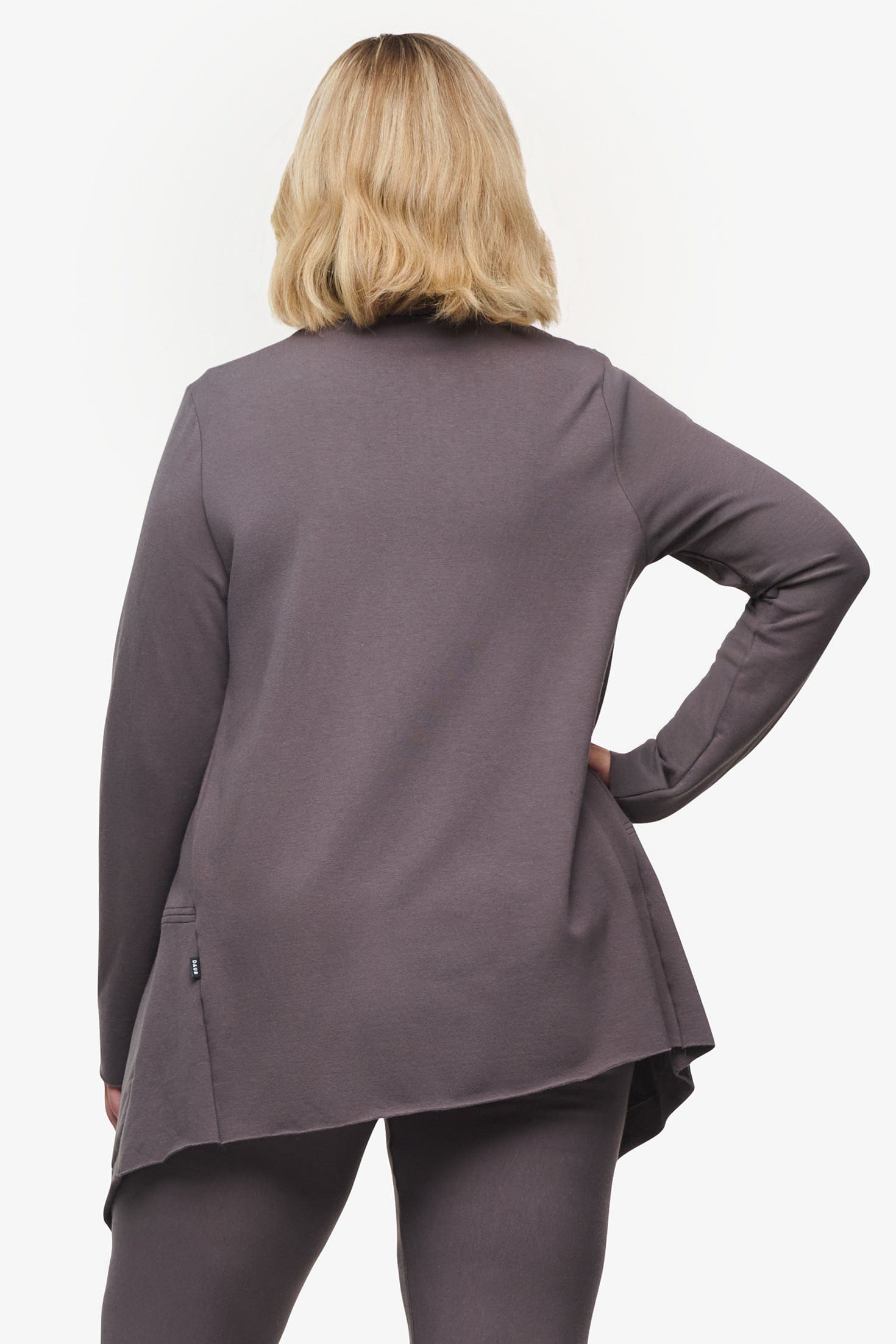 Valencia Jacket - Woman Fleece open Jacket with big pockets in Grey | Daub & Design