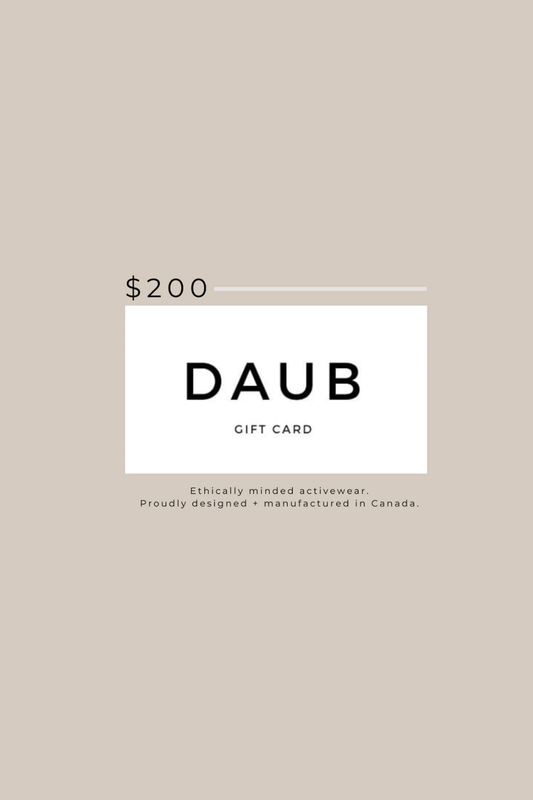 DAUB gift card for $200