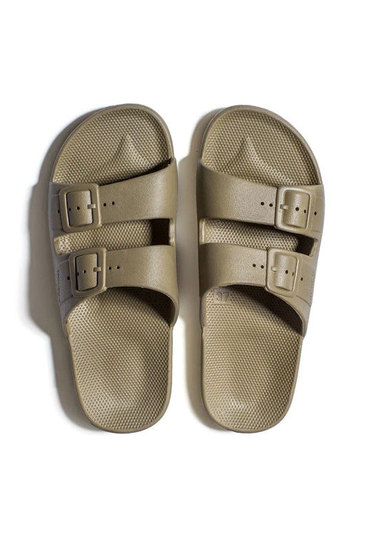 Freedom Moses Vegan Summer Sandals with Buckle in Light Brown