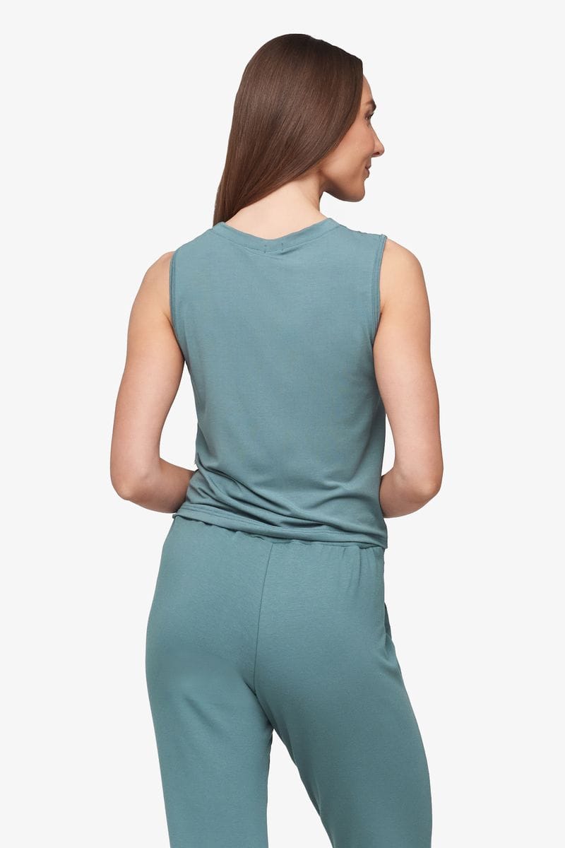 Leilani Tank - Women's Basic Tank in North Atlantic green | Daub + Design