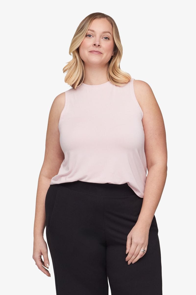 Maia Tank - Women's Basic Tank in Rose Quartz Pink | Daub + Design