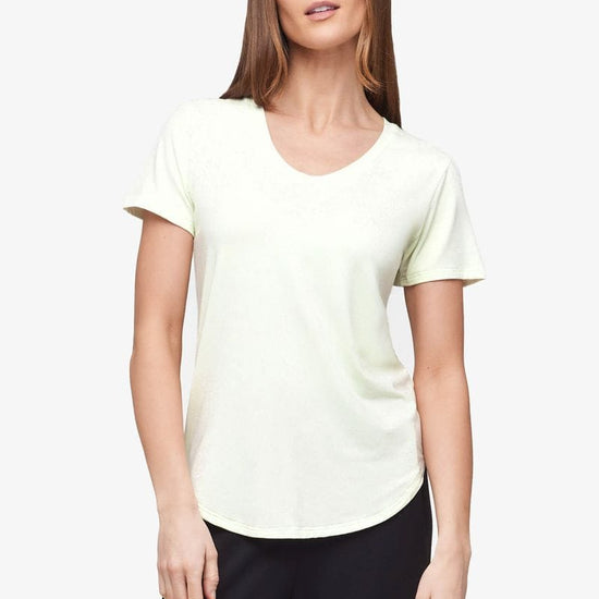Avery Tee - Women's Basic T-Shirt in Sea Glass mint - front | Daub + Design