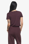 Avery Tee – Women’s Basic T-Shirt in brown back | Daub + Design