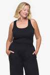 Basic Tank – Women’s Basic Ribbed Tank in Black side | Daub + Design 