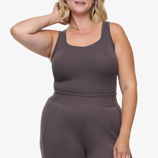Basic Tank – Women’s Basic Ribbed Tank in Grey  | Daub + Design 