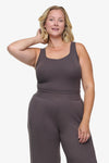 Basic Tank – Women’s Basic Ribbed Tank in Grey  | Daub + Design 