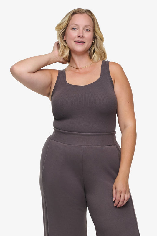 Basic Tank – Women’s Basic Ribbed Tank in Grey  | Daub + Design 