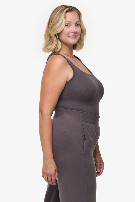 Basic Tank – Women’s Basic Ribbed Tank in Grey | Daub + Design 