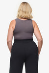 Basic Tank – Women’s Basic Ribbed Tank in Grey back | Daub + Design 