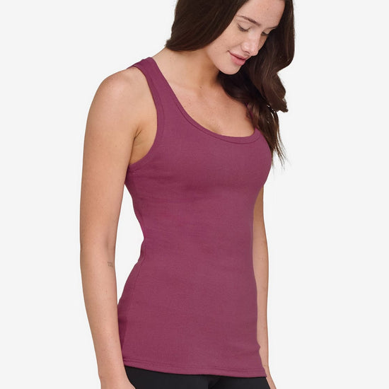 Basic Tank – Women’s Basic Ribbed Tank in Deep Cool Pink | Daub + Design 