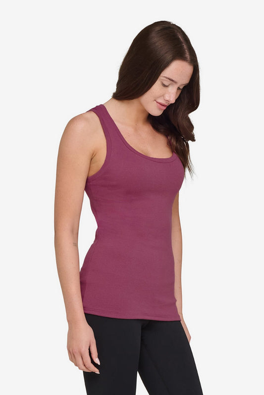 Basic Tank – Women’s Basic Ribbed Tank in Deep Cool Pink | Daub + Design 