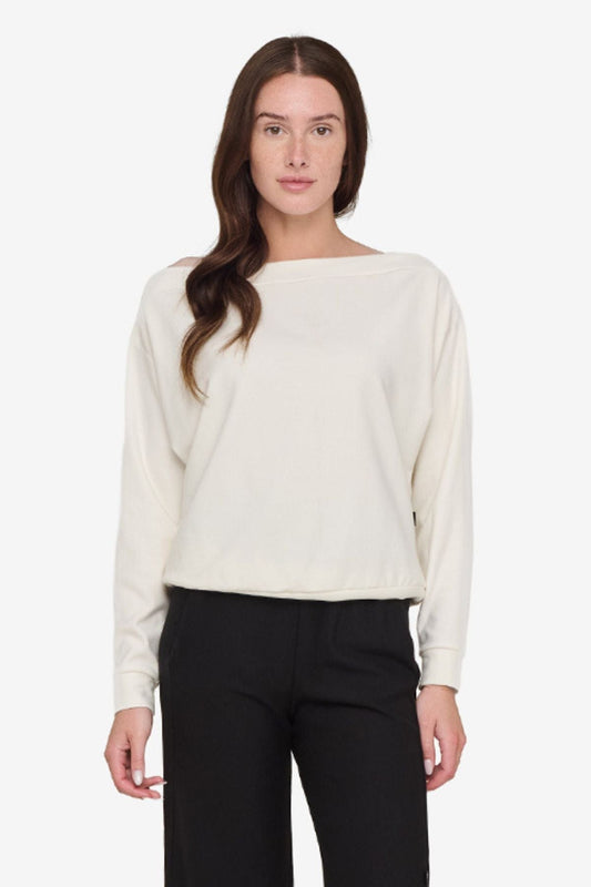 Boatneck Sweatshirt in Ivory