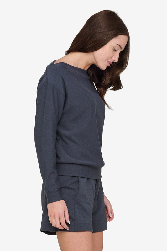 Boatneck Sweatshirt in Eclipse
