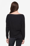 Boatneck Sweatshirt in Black