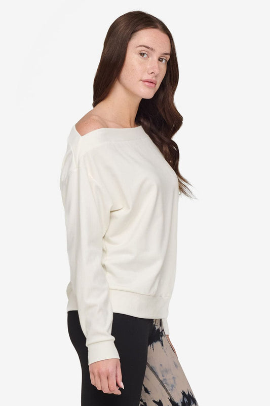 Boatneck Sweatshirt in Ivory