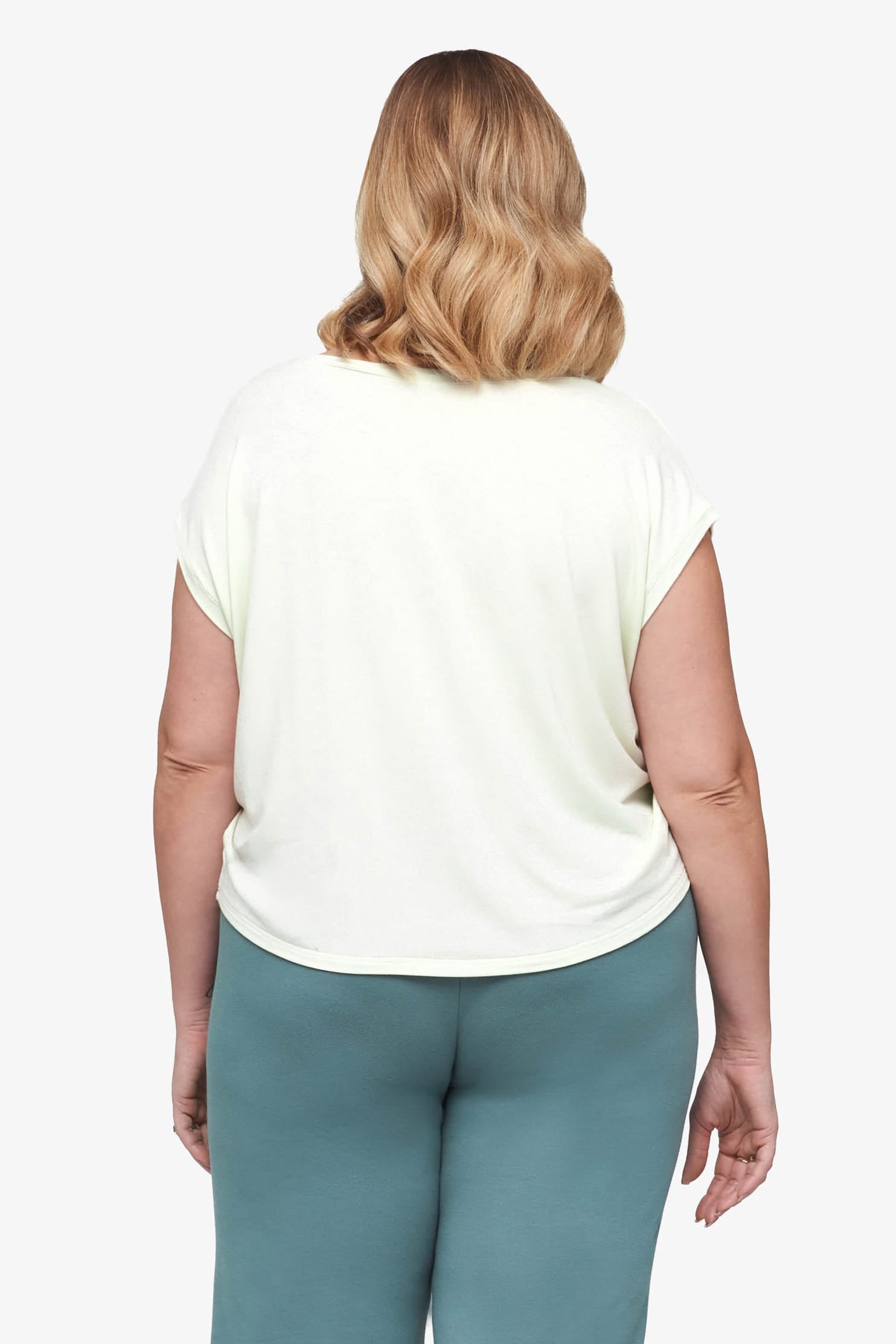 Box Tee - Women's Basic T-Shirt in Sea Glass mint - back| Daub + Design