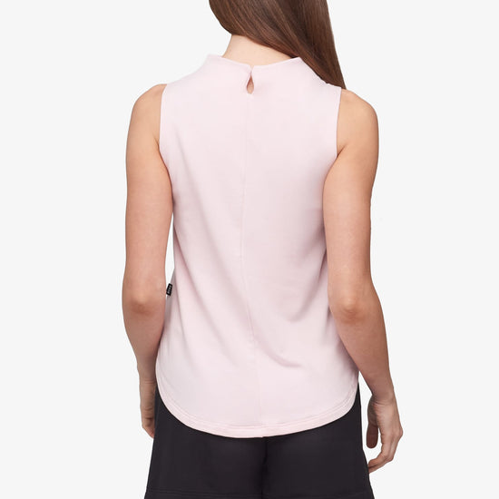 Briar Sleeveless Top  - Women's Basic tank top with mock neck in Rose Quartz Pink | Daub + Design