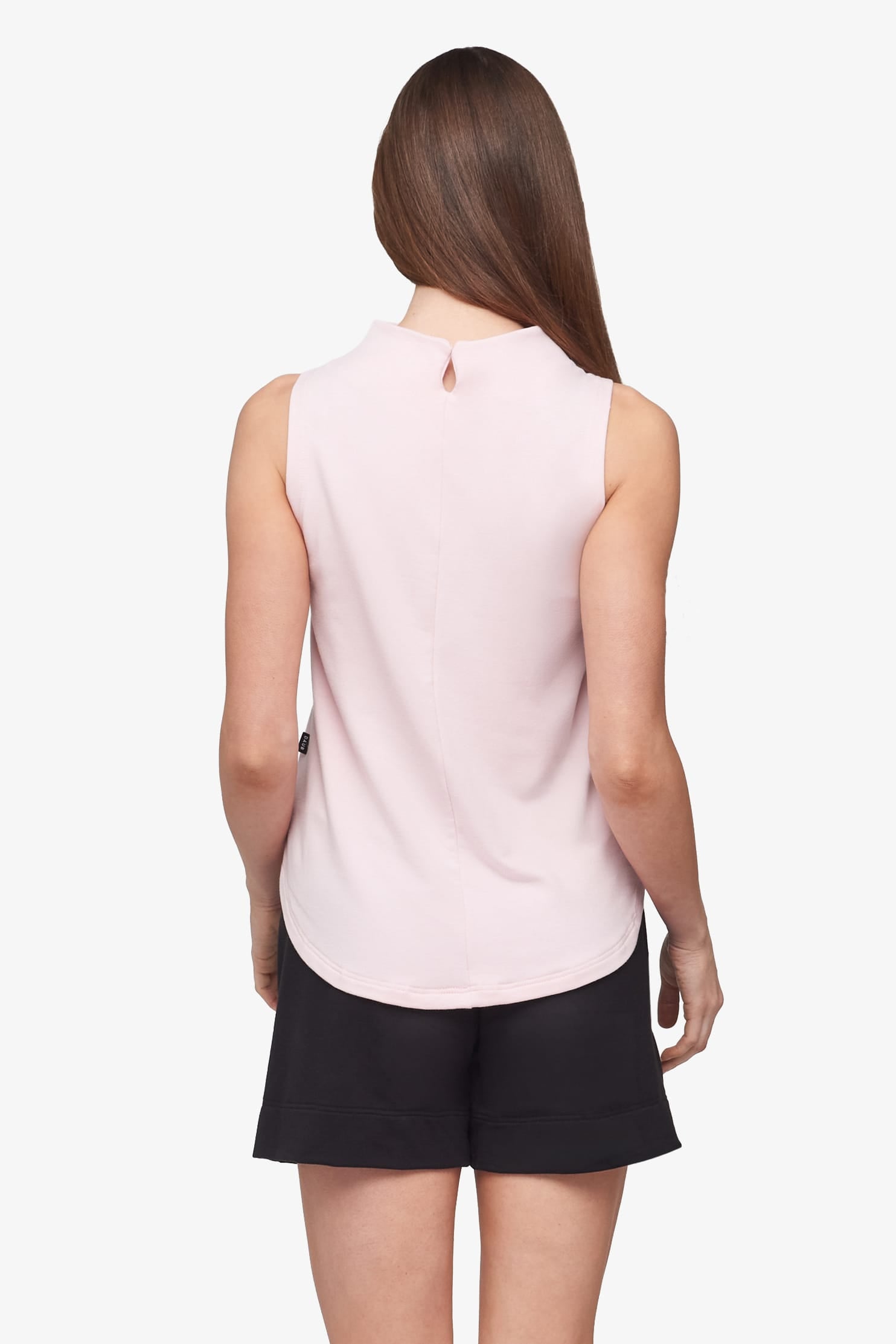 Briar Sleeveless Top  - Women's Basic tank top with mock neck in Rose Quartz Pink | Daub + Design