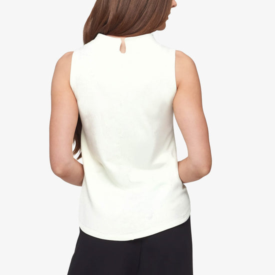 Briar Sleeveless Top  - Women's Basic tank top with mock neck in Sea Glass mint | Daub + Design