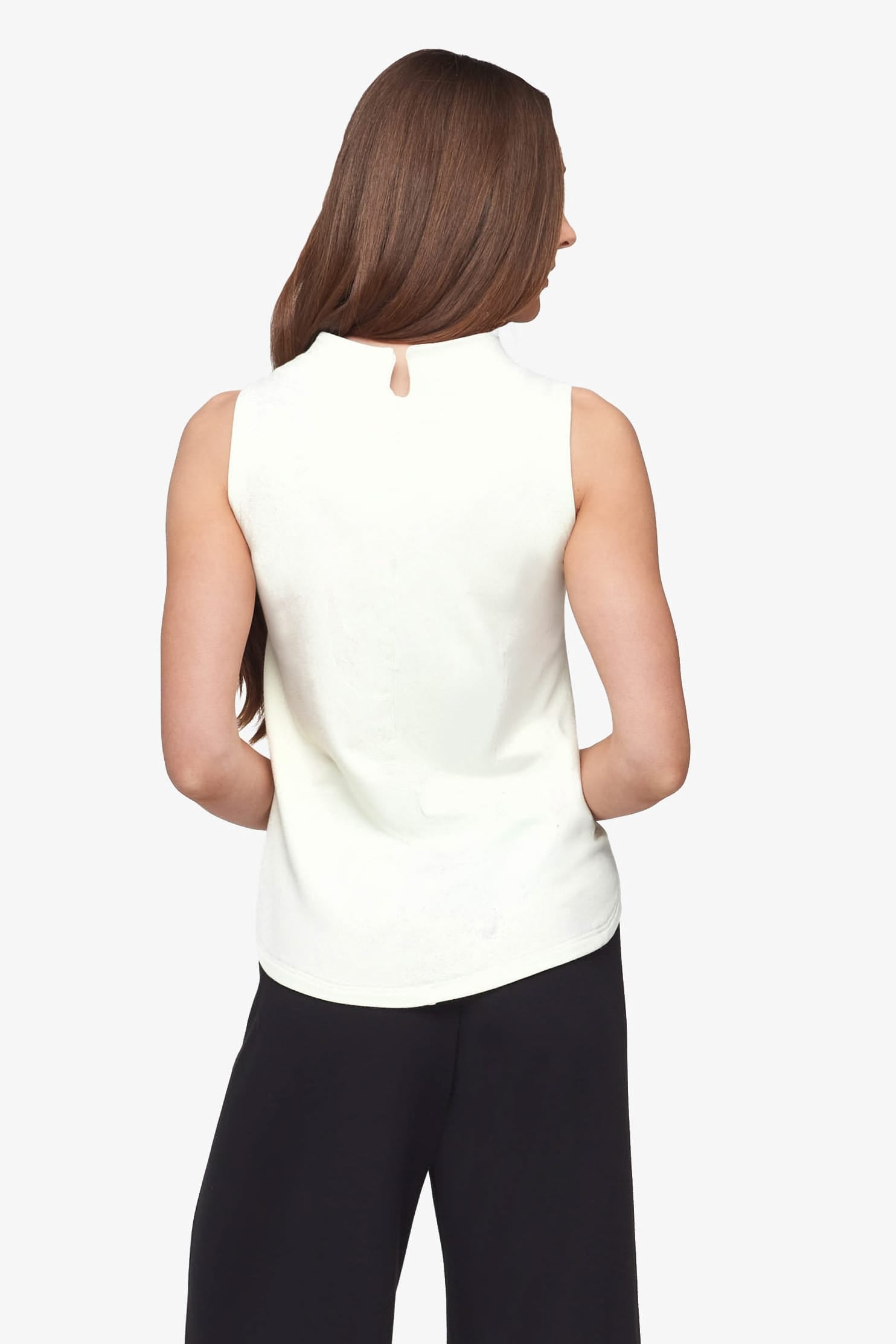 Briar Sleeveless Top  - Women's Basic tank top with mock neck in Sea Glass mint | Daub + Design