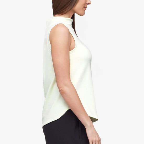 Briar Sleeveless Top  - Women's Basic tank top with mock neck in Sea Glass mint | Daub + Design