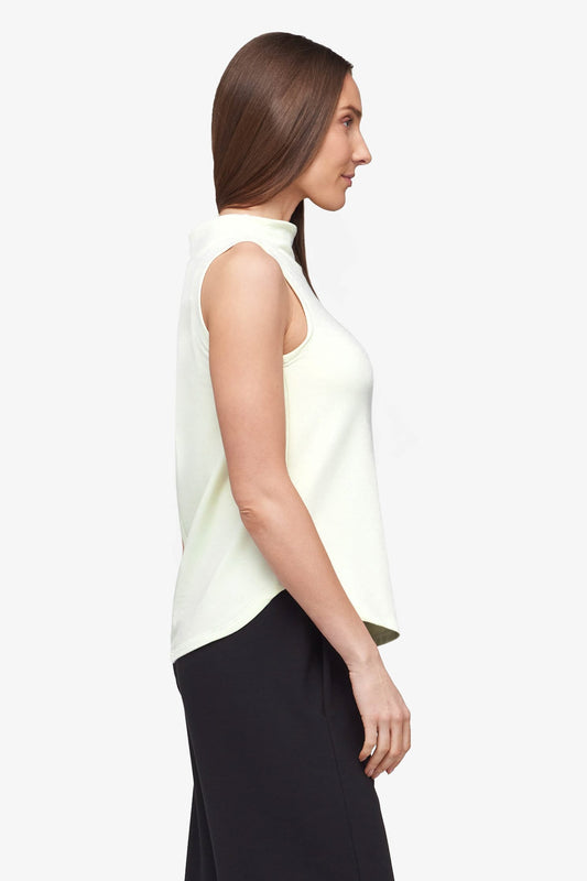 Briar Sleeveless Top  - Women's Basic tank top with mock neck in Sea Glass mint | Daub + Design