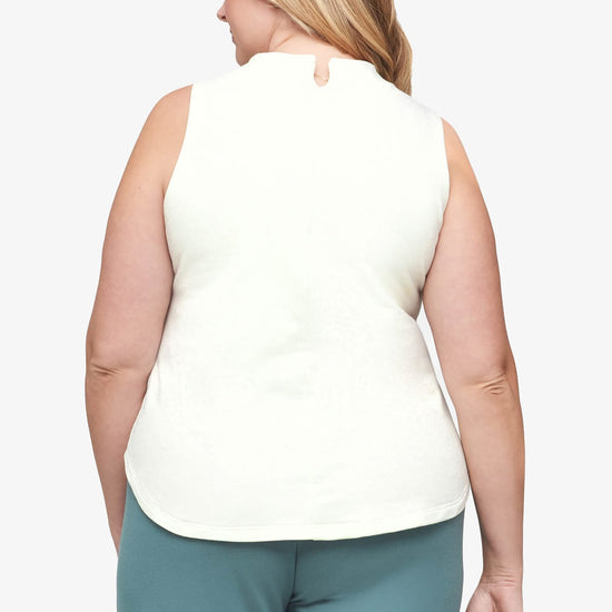 Briar Sleeveless Top  - Women's Basic tank top with mock neck in Sea Glass mint | Daub + Design