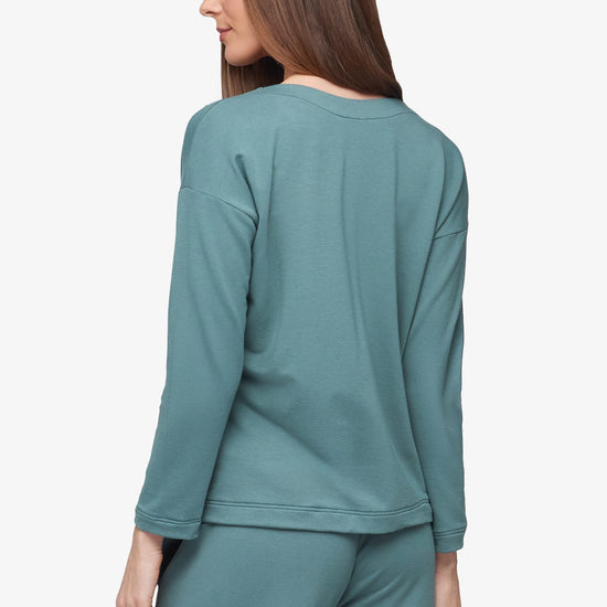 Cove Cardigan  - Women's Basic 4 buttons cardigan in North Atlantic green | Daub + Design