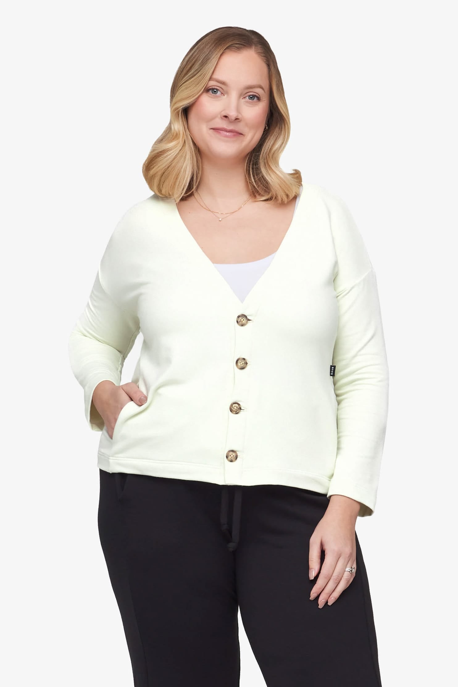 Cove Cardigan  - Women's Basic 4 buttons cardigan in Sea Glass mint | Daub + Design