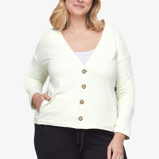Cove Cardigan  - Women's Basic 4 buttons cardigan in Sea Glass mint | Daub + Design
