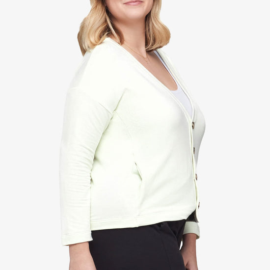 Cove Cardigan  - Women's Basic 4 buttons cardigan in Sea Glass mint | Daub + Design