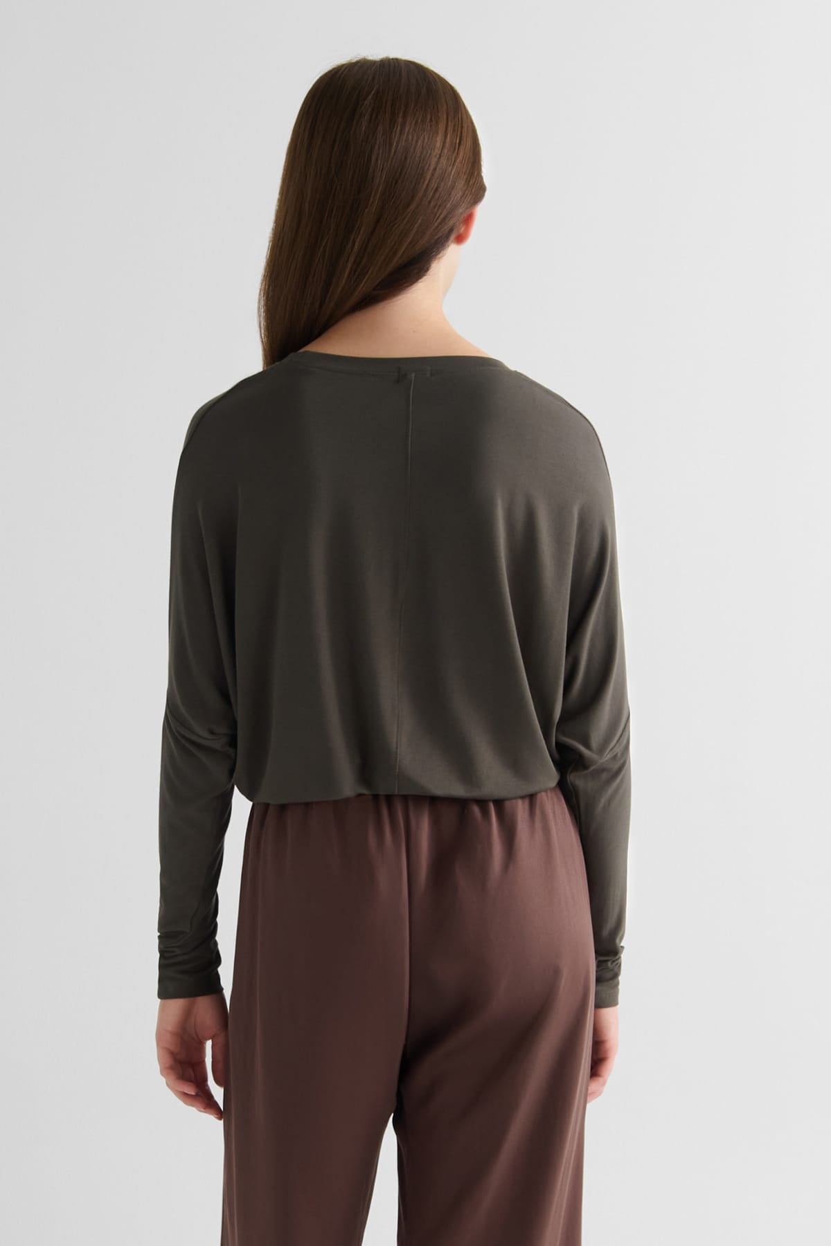 Dolman Longsleeve in Spruce - Women's Long Sleeve Top in Spruce Green | DAUB