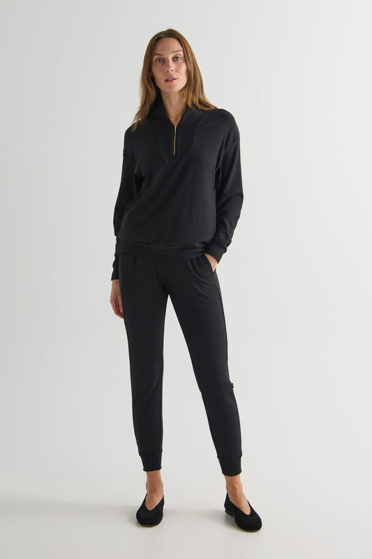Freedom Quarter Zip Sweatshirt in Black