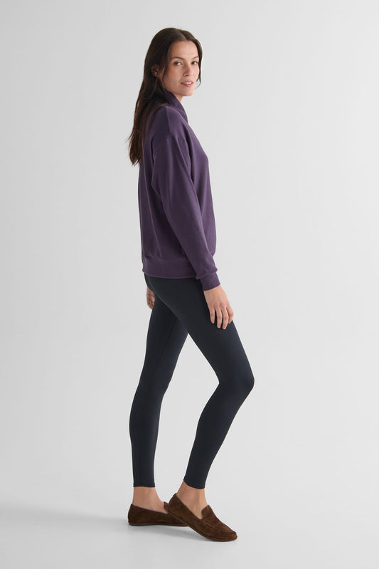 Freedom Quarter Zip Sweatshirt in Aubergine