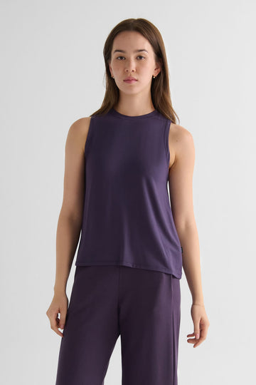 Maia Tank in Aubergine