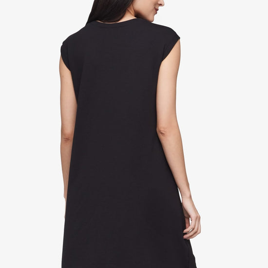 Newport Dress  - Women's Basic dress with pocket in Black | Daub + Design