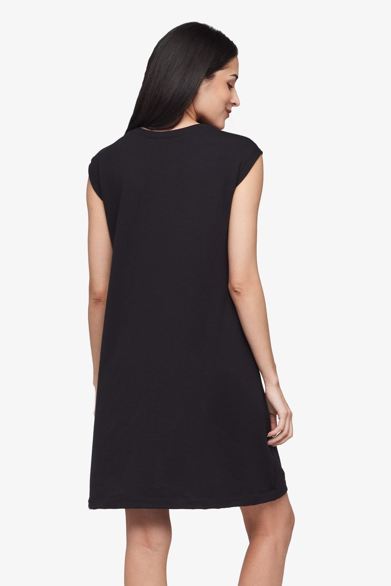 Newport Dress  - Women's Basic dress with pocket in Black | Daub + Design