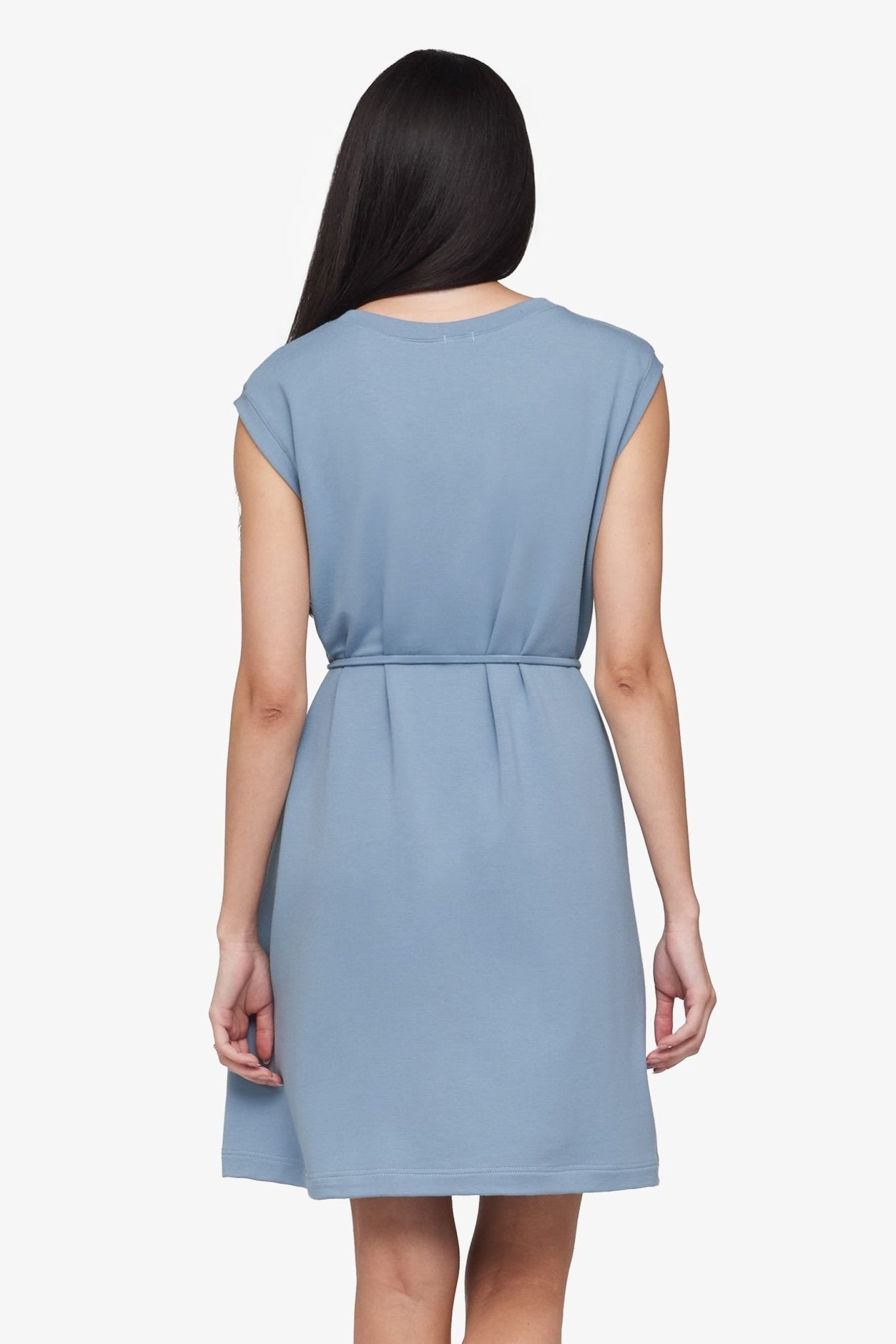 Newport Dress  - Women's Basic dress with pocket in Coastal Blue | Daub + Design